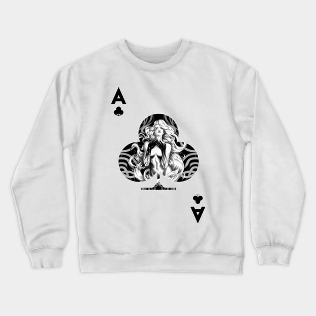 Ace of Clubs Crewneck Sweatshirt by maxgunner44